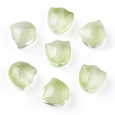Spray Painted Transparent Glass Beads GLAA-T022-26-A03-1