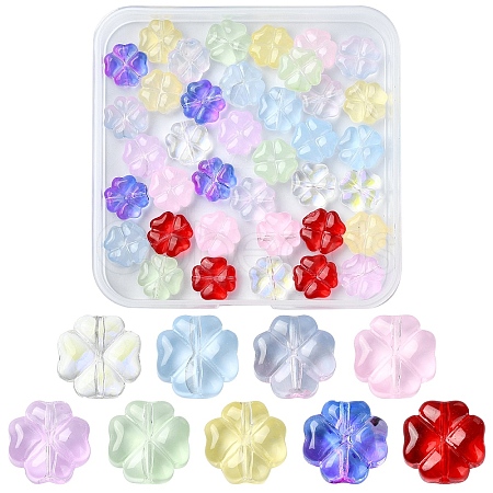 45Pcs 9 Colors Handmade Lampwork Beads LAMP-YW0001-24-1