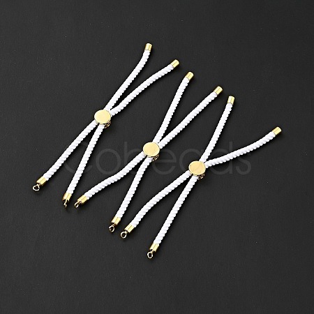 Half Finished Twisted Milan Rope Slider Bracelets FIND-G032-01G-20-1