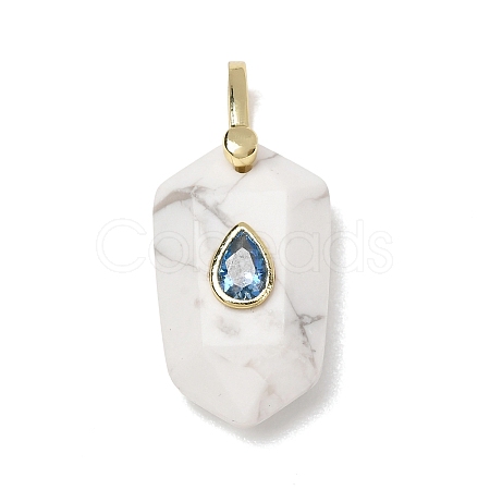 Natural Howlite Pendants GG-CBA5FCC-01G-02-1