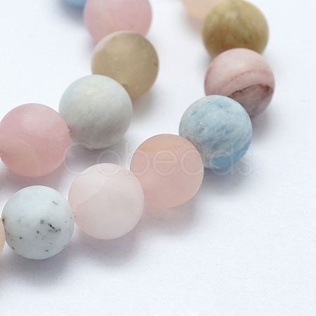 Natural Morganite Beads Strands G-E365-03-10mm-1