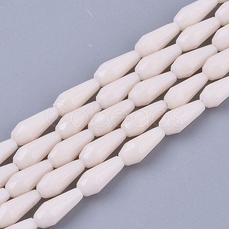 Opaque Solid Color Glass Beads Strands X-GLAA-T009-001F-1