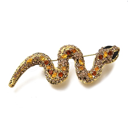 Snake Rhinestones Pins JEWB-M051-02G-02-1