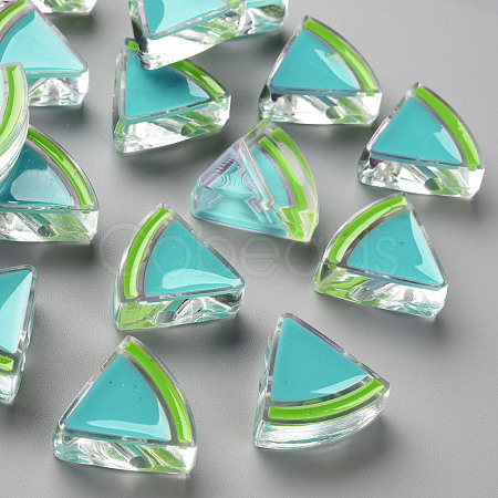 Transparent Enamel Acrylic Beads TACR-S155-001G-1