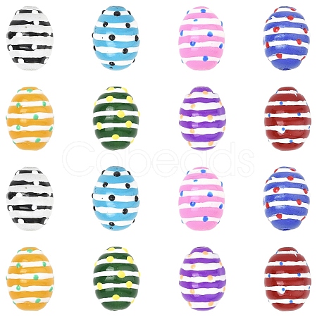 8Pcs 8 Colors Glass Imitation Jade Beads GLAA-YW0005-72-1