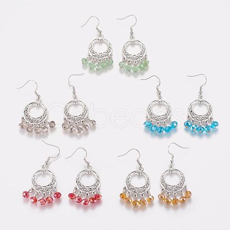 Tibetan Style Chandelier Earrings EJEW-JE00535-1