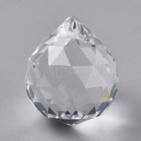 Transparent K9 Glass Pendants GLAA-WH0015-35H-1