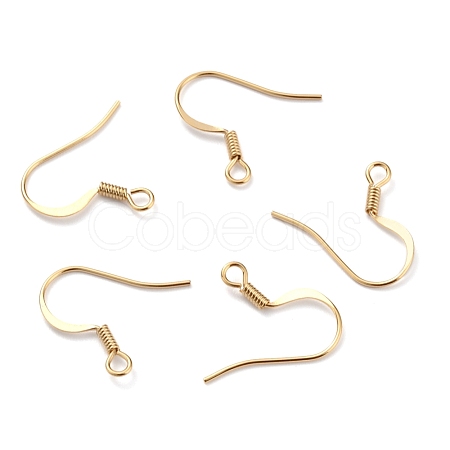 Brass Earring Hooks KK-O131-08G-1