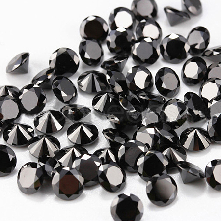 Diamond Shaped Cubic Zirconia Pointed Back Cabochons ZIRC-R004-10mm-02-1