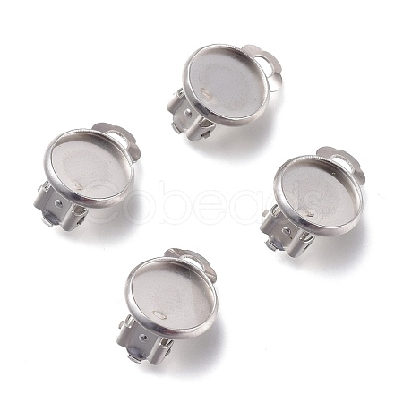 Tarnish Resistant 304 Stainless Steel Clip-on Earring Setting STAS-I166-33P-1