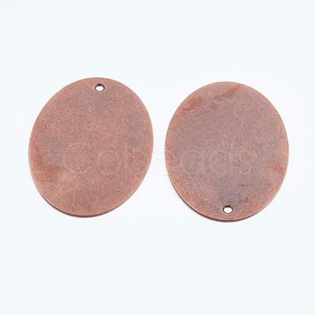 Oval Metal Tags X-KK-N0001-02R-1