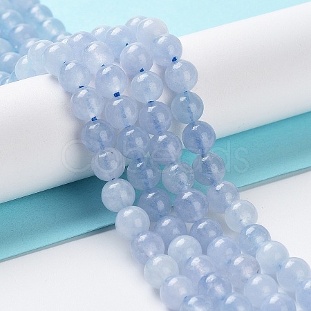Dyed Natural Malaysia Jade Beads Strands G-G021-02A-07-1