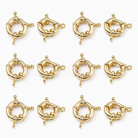 Rack Plating Brass Spring Ring Clasps X-KK-D399-A-G-NF-1
