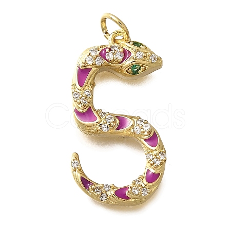 Brass Micro Pave Cubic Zirconia Pendants KK-I724-A05-1