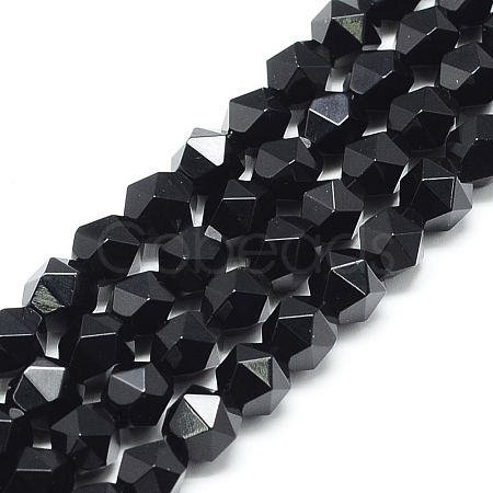 Natural Black Onyx Beads Strands G-S149-02-10mm-1