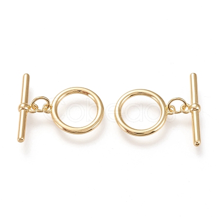 Brass Toggle Clasps X-KK-F820-07G-1