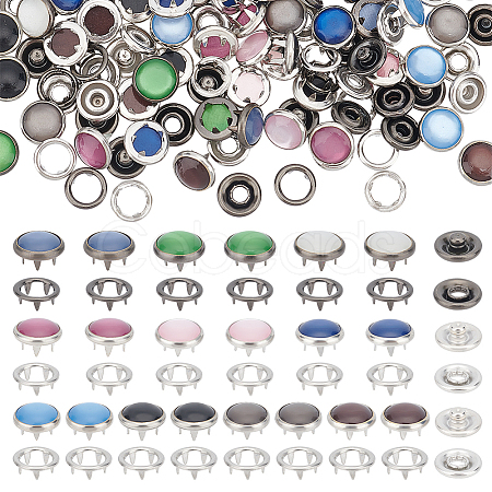 50 sets 10 Style Brass Snap Buttons FIND-NB0004-07-1