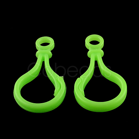 Opaque Solid Color Bulb Shaped Plastic Push Gate Snap Keychain Clasp Findings KY-R006-03-1