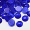 Cat Eye Cabochons, Half Round, Blue, 14x3mm