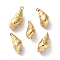 Electroplated Natural Conch Shell Pendants, Shell Shape Charms, Golden, 20~26x9~11x9~10mm, Hole: 1.8mm