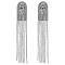 SUPERFINDINGS 2Pcs Fashionable Alloy Tassel Epaulettes, Detachable Shoulder Badge, with Pin, Garment Accessories, Platinum, 293mm