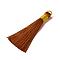 Polyester Tassel Pendants, Saddle Brown, 80~83x7~8mm, Hole: 5~7mm