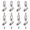 Zinc Alloy End Caps, Column, Platinum, 13x5.5mm, Hole: 2mm, Inner Diameter: 3.5mm, 30 sets