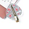 Valentine's Day Heart Acrylic Alligator Hair Clips, with Metal Clips, for Women Girls, Silver, 47x36mm