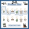 Alloy Enamel Bamboo Stick/Panda Pendant Locking Stitch Markers HJEW-AB00113-2