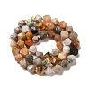 Natural Fossil Coral Beads Strands G-K382-A07-02-3