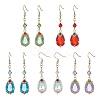 Handmade Glass Seed Beads Teardrop Dangle Earrings EJEW-MZ00576-2