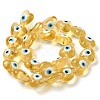 Heart Evil Eye Lampwork Bead Strands LAMP-R119-06-2