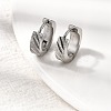 304 Stainless Steel Hoop Earrings EJEW-L302-03B-P-1