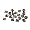 Brass Rhinestone Spacer Beads RB-A013-6x6-01B-3
