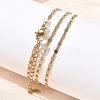 2MM 304 Stainless Steel Oval Link Chain Necklaces NJEW-D328-02G-1
