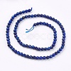 Dyed Natural Lapis Lazuli Bead Strands X-G-R173-6mm-01-2