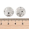 Brass Micro Pave Clear Cubic Zirconia Disc with Hamsa Hand Connector Charms KK-P300-24P-01-3