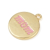 Mother's Day Brass Enamel Charms KK-R224-07C-G-2