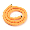 Flat Round Handmade Polymer Clay Beads CLAY-R067-6.0mm-15-2