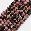 Natural Rhodonite Beads Strands G-N0204-01-3mm-1