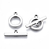 Tarnish Resistant 201 Stainless Steel Toggle Clasps X-STAS-Q241-008P-NF-2