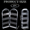 PS Plastic Earring Display Folding Screen Stands with 2 Folding Panels ODIS-WH0043-142B-02-2