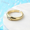 Teardrop Cubic Zirconia Solitaire Ring for Her RJEW-C017-10G-RS-2