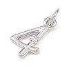 Brass Micro Pave Clear Cubic Zirconia Charms KK-P339-27P-04-2