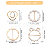 12Pcs 4 Styles Alloy Resin Buckle Clasps FIND-GL0002-20-2