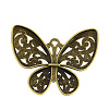 Tibetan Style Alloy Filigree Butterfly Pendants TIBEP-S282-AB-FF-2