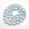 Faceted Electroplate Crystal Glass Oval Beads Strands EGLA-F059B-13-2