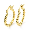 Brass Twist Rope Hoop Earrings for Women EJEW-A070-10G-1