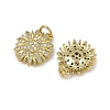 Brass Micro Pave Cubic Zirconia Pendants KK-I358-063G-G-2