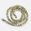 Electroplate Transparent Glass Beads Strands EGLA-A034-T10mm-M04-2